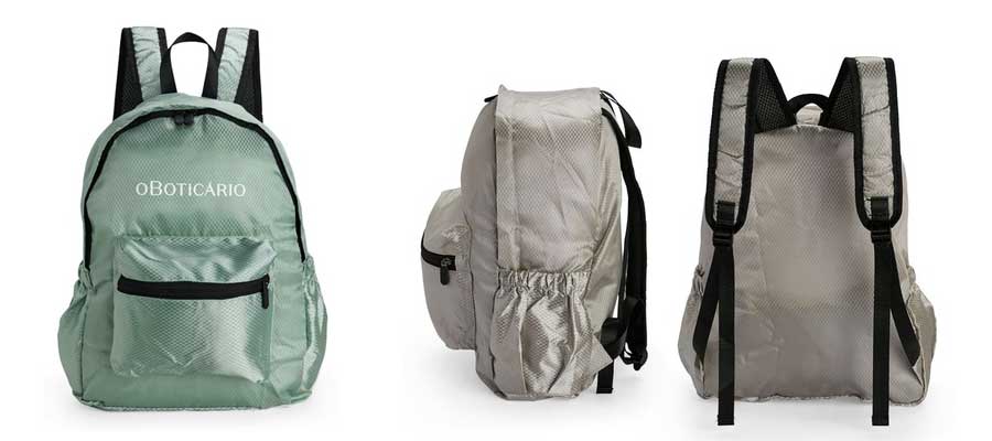 mochila dobrável para brinde
