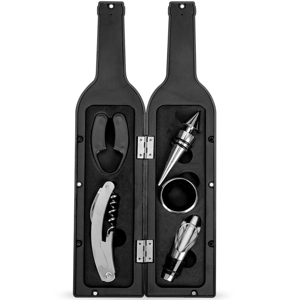 Box Vinho Garrafa Bottle Wine com 5 Peças