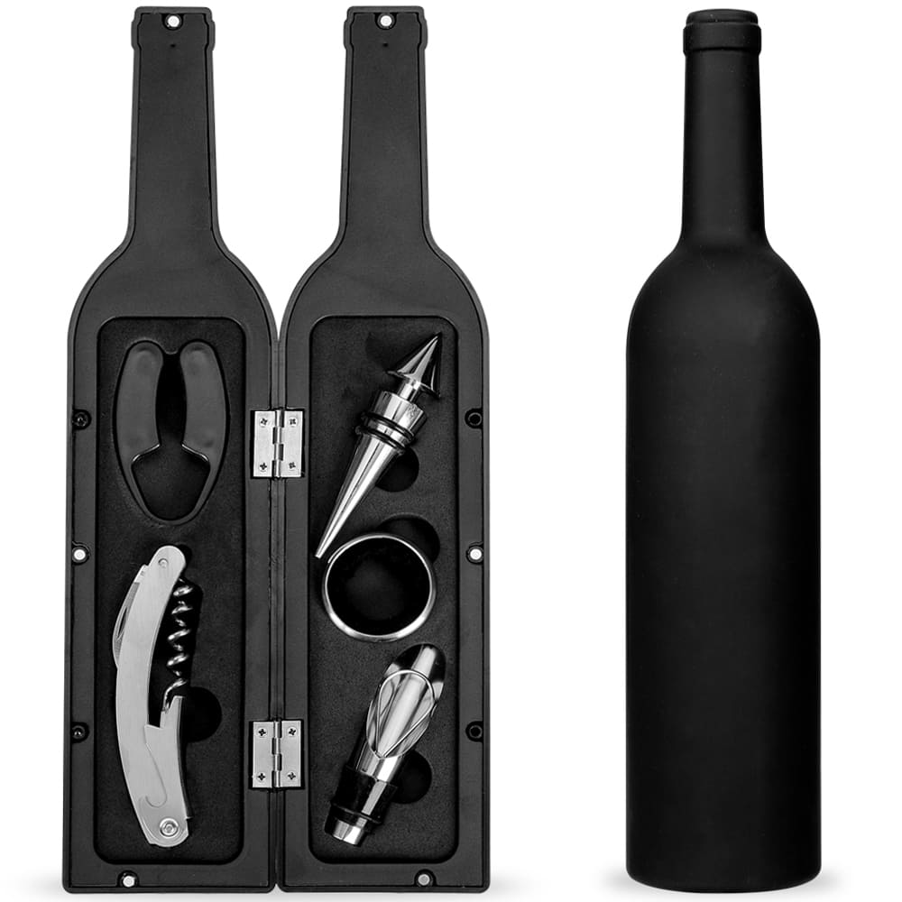 Box Vinho Garrafa Bottle Wine com 5 Peças