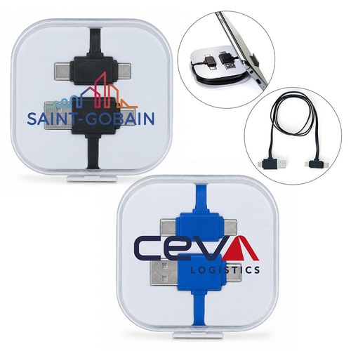 Cabo 4 em 1 Ponte com Case Suporte para Celular