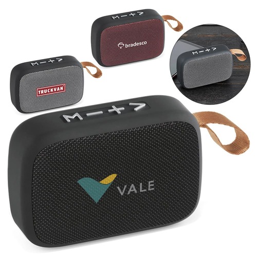 Caixa de Som Fole com Frente em Tecido e USB-C