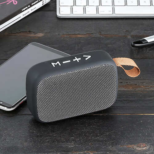Caixa de Som Fole com Frente em Tecido e USB-C