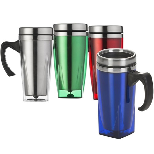 Caneca de Inox e Acrílico Quadra-Steel 450