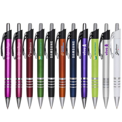 Caneta Corporativa Luna Click de Plástico