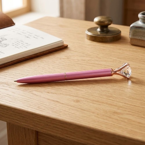 Caneta Crystal Crown Bronze