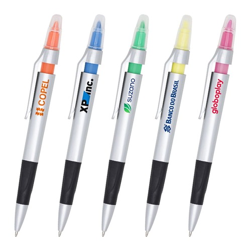 Caneta e Marca Texto Gabi Highlight 2em1