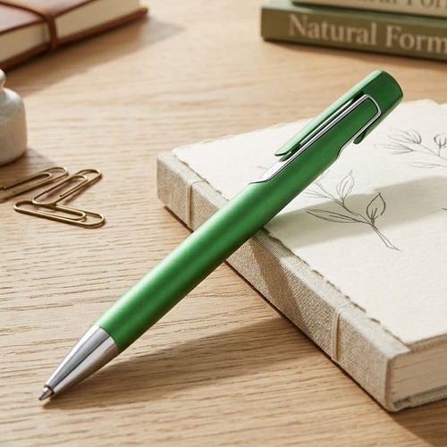 Caneta Rafael Pro Click com Acabamento Prata