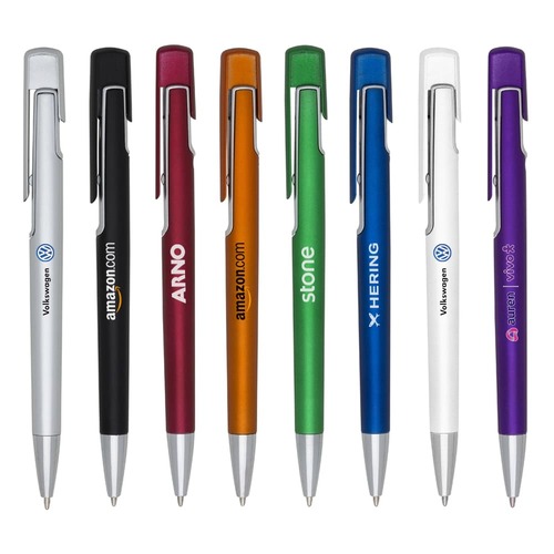 Caneta Rafael Pro Click com Acabamento Prata