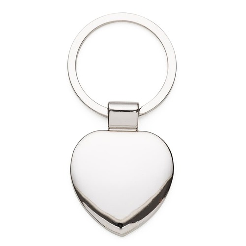Chaveiro Coração Heart Inox Prateado