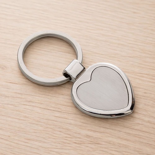 Chaveiro Coração Heart Inox Prateado