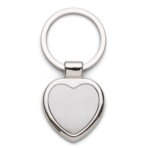 Chaveiro Coração Heart Inox Prateado