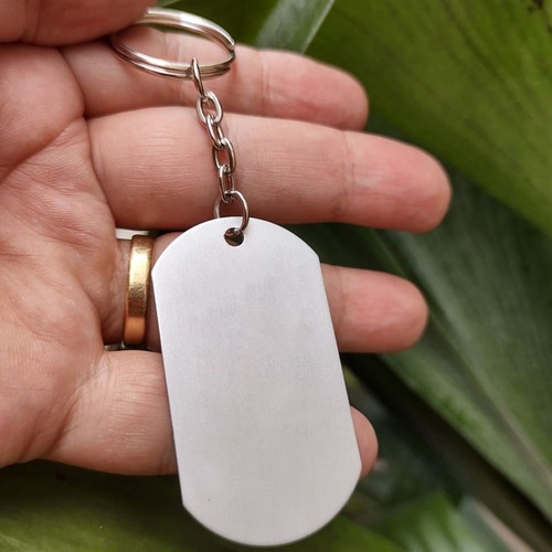 Chaveiro DogTag Retangular Fosco