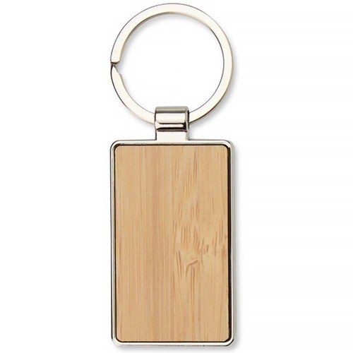 Chaveiro Eco-Retangular Bamboo Slate