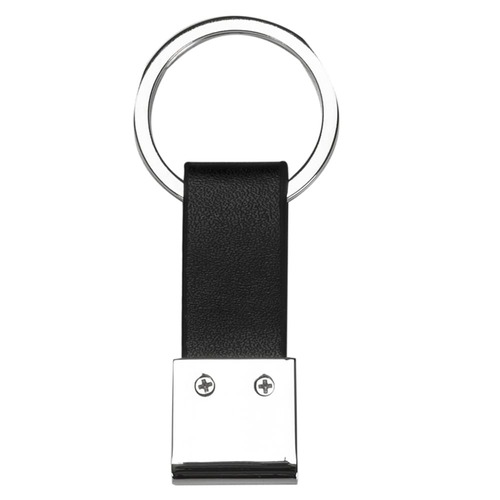 Chaveiro KeyLoop Quadrado Couro e Metal