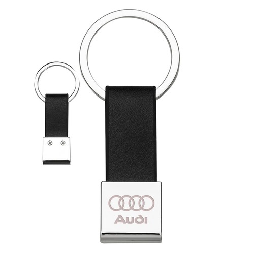 Chaveiro KeyLoop Quadrado Couro e Metal