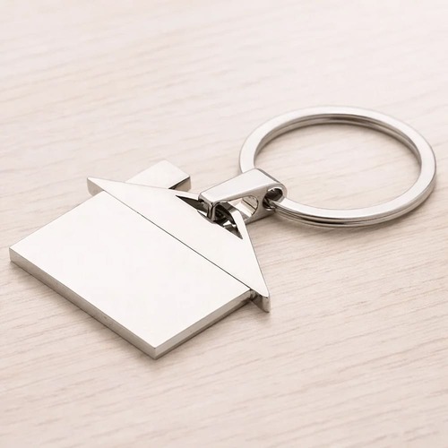 Chaveiro KeyPlace Casa Prateado Clássico