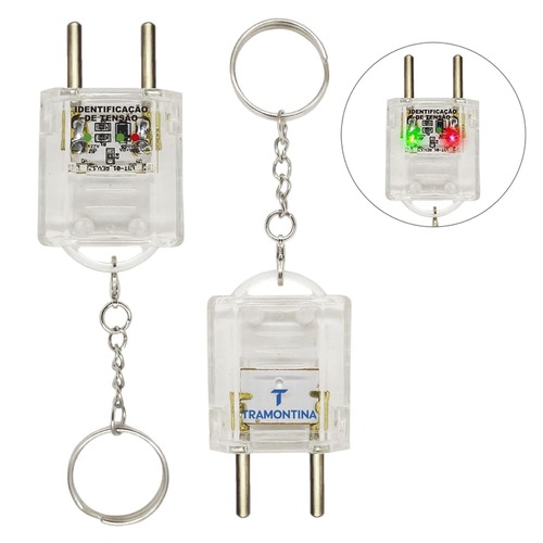 Chaveiro Lighter Sinal de Tensão Transparente