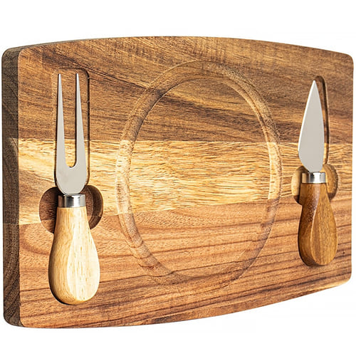 Conjunto Degusta Cheese de 3 Peças com Tábua