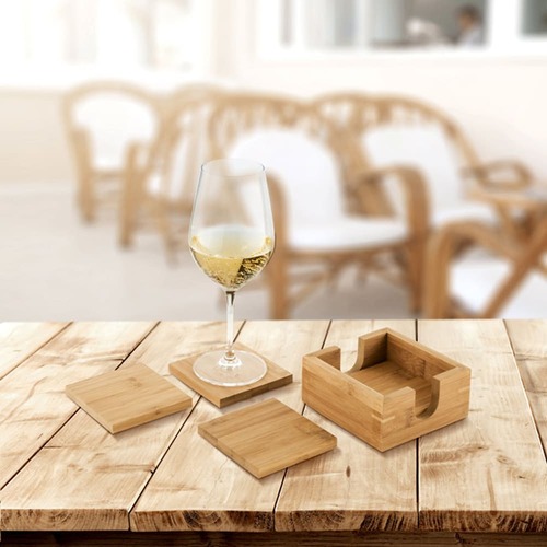 Conjunto EcoFour Porta-Copos de Bambu