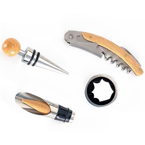 Conjunto Prime Wine Four e Maleta de Bambu