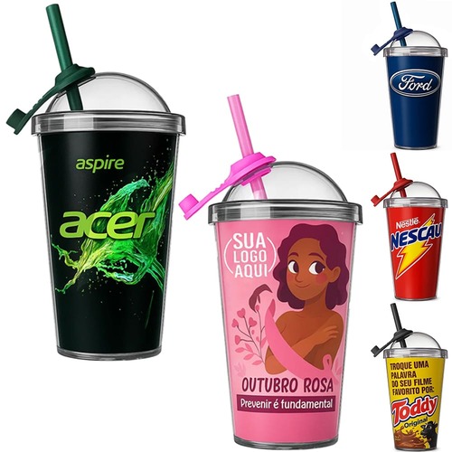 Copo Impact Parede Dupla Tampa Bola 540ml