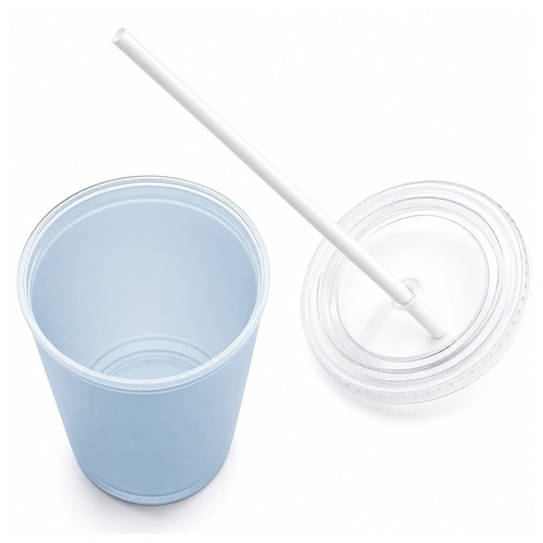 Copo Premium Parede Dupla Canudo Biodegradável 540ml