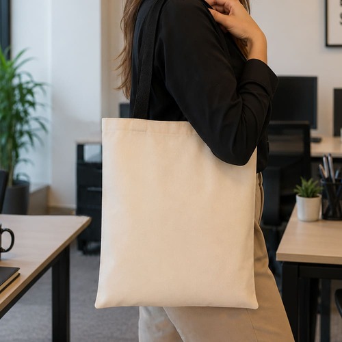 Ecobag Burgos de Algodão com Alça Longa