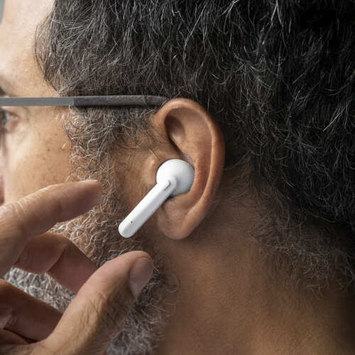 Fone Bluetooth Trilha com Estojo e Presilha em Silicone