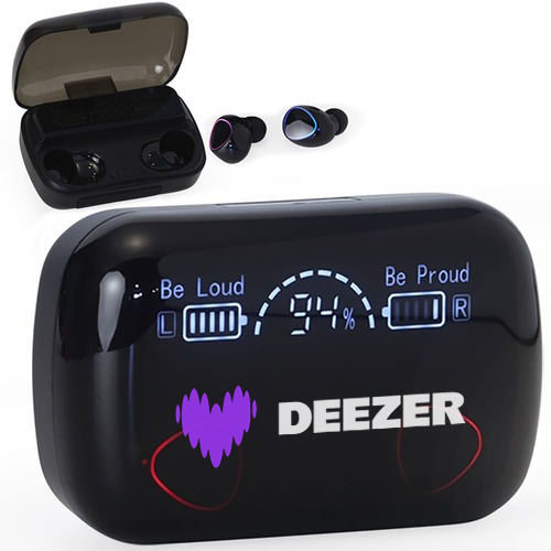 Fone de Ouvido com Case Display Vision