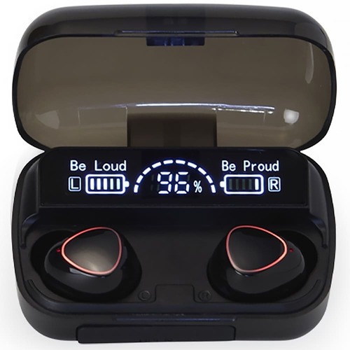 Fone de Ouvido com Case Display Vision