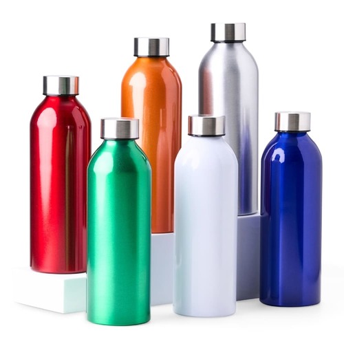 Garrafa Loop 800ml Alumínio Tampa Prata