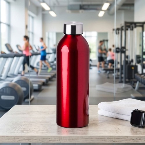 Garrafa Loop 800ml Alumínio Tampa Prata