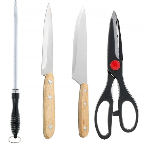 Kit Churrasco Basic Chef com 4 Peças em Estojo