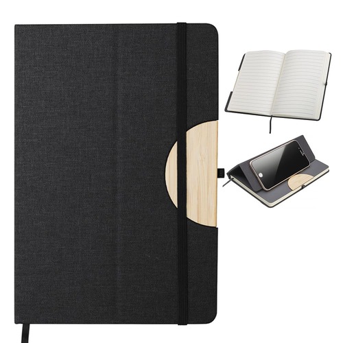 Kit Entalhe com Caderno RPET, Caneca e Porta-copos em Bambu