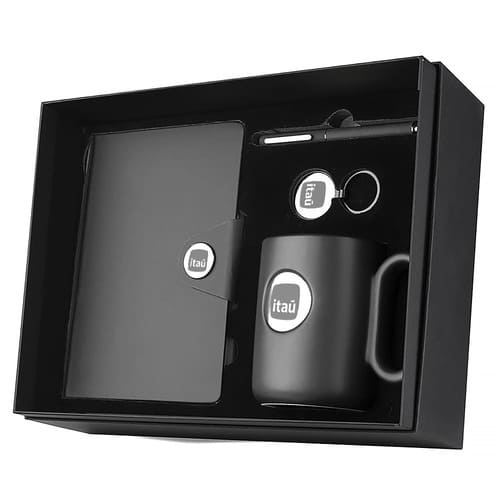 Kit Nanquim com Caderno A5, Caneta, Caneca e Chaveiro