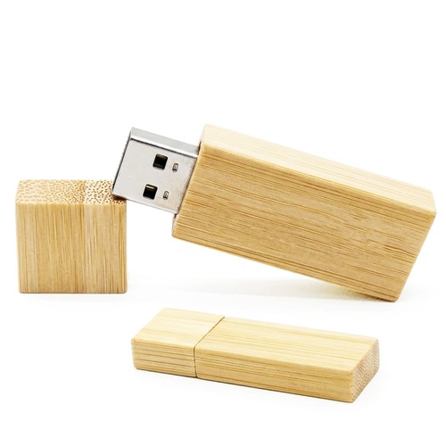 Kit Pen Drive Ecológico de Bambu 4GB