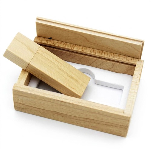 Kit Pen Drive Ecológico de Bambu 4GB
