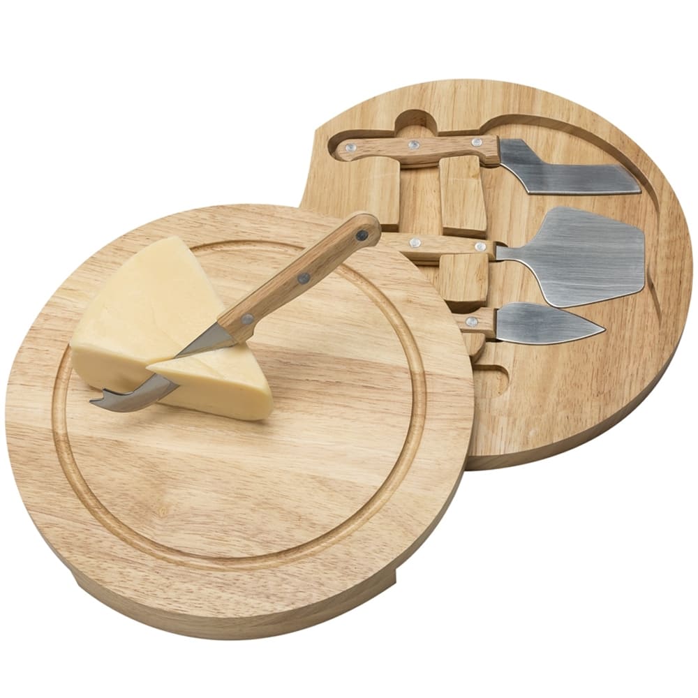 Kit Queijo Tábua Bambu 5 Peças