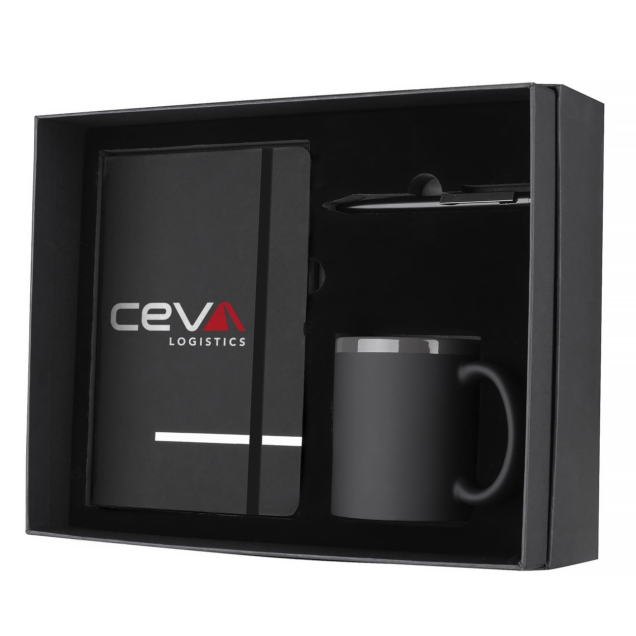 Kit Serifa com Caderno A5 Capa Dura, Caneta e Caneca