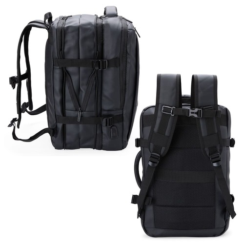 Mochila Expansível de Couro Sintético 36 Litros