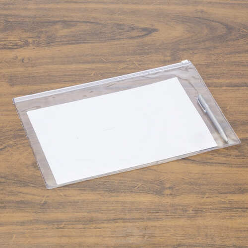Pasta Zip Zap PVC Cristal Transparente