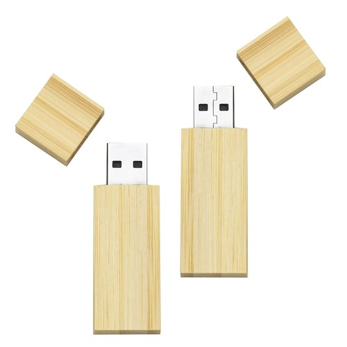 Pen Drive de Bambu Retangular 4GB