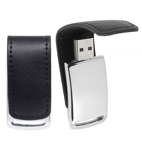 Pen Drive Fivela Couro e Metal Rady
