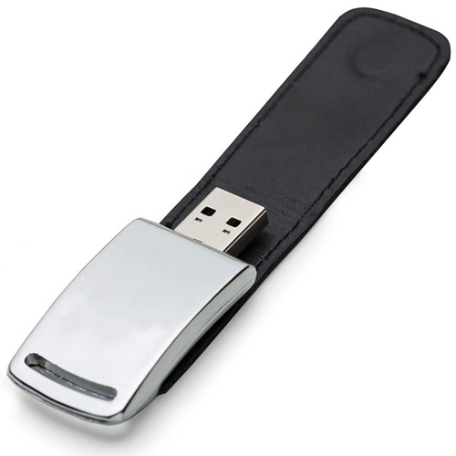 Pen Drive Fivela Couro e Metal Rady