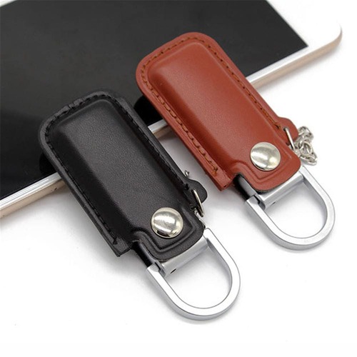 Pen Drive Metal Silvan com Capinha de Couro 4GB