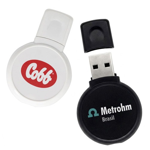 Pen Drive Redondo de Plástico 4GB