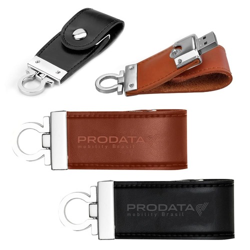 Pen Drive Shark Couro Sintético 4GB