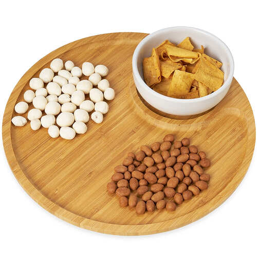 Petisqueira Two Wood Redonda com Divisória