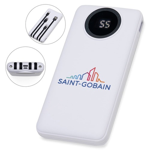 Power Bank Canivete de 10.000 mAh com Quatro Cabos