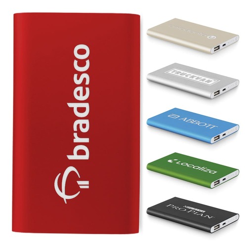Power Bank Slim Cetim em Alumínio Reciclado
